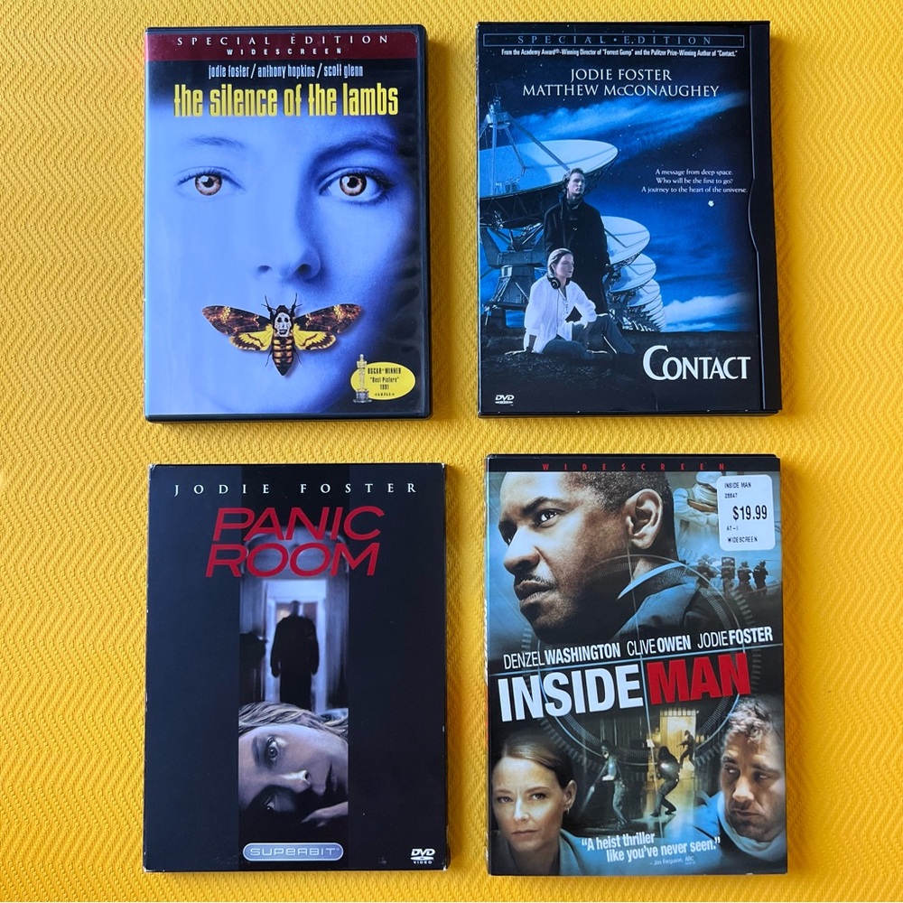 Jodie Foster movie bundle; 4 DVDs